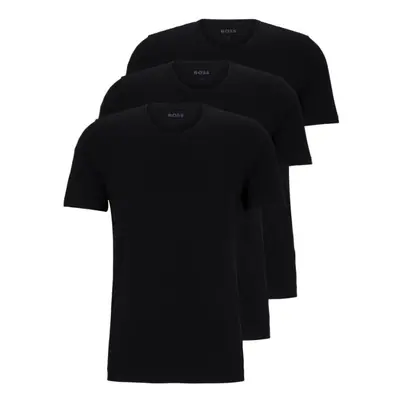 BOSS Men's 3-Pack Classic Logo Cotton T-Shirt Dark Soil Black