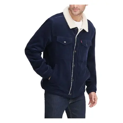 Levi's Men's Corduroy Sherpa Trucker Jacket Navy X-Small