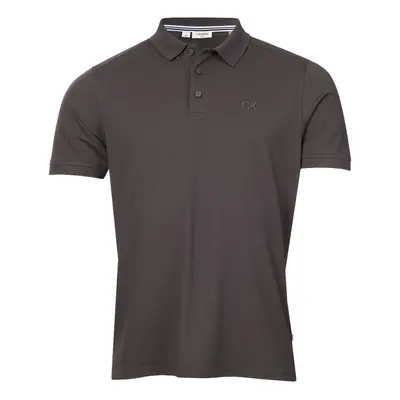 (S, Charcoal) Calvin Klein Mens North Coast Moisture Wicking Golf Polo Shirt