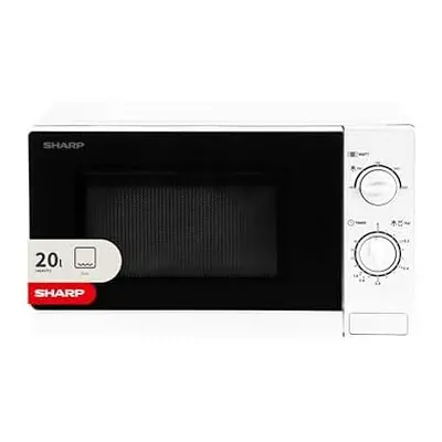 Sharp R20DKM 20L Solo Microwave Oven, 800W, Black