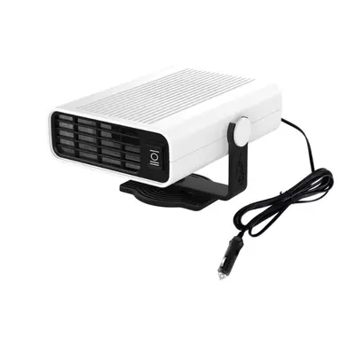 (White, 24V) 12V/24V Car Heater Defroster Air Purifier Fast Heating Warm & Cold Fan Smoke & Dust