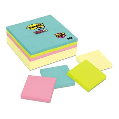 3M MMM65424SSCYM x in. Post-it Notes Super Sticky Adhesive Notes Pad, Canary & Miami