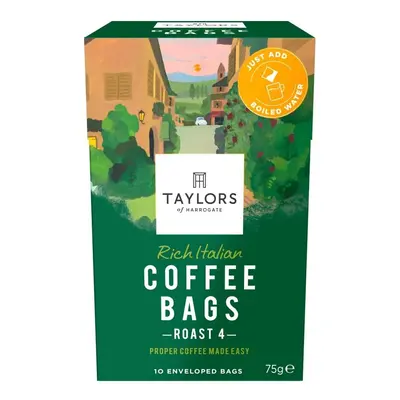 Taylors of Harrogate Rich Italian Coffee Bags - Enveloped Bags (Pack of 3, Total of Coffee Bags)