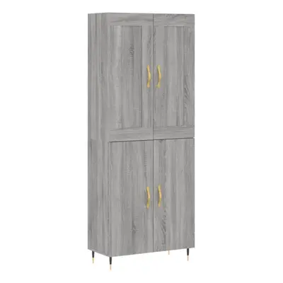 (grey sonoma, doors) vidaXL Highboard Sideboard Storage Cabinet Home Side Cabinet Engineered Woo