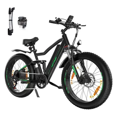 (BK9-15AH) Hitway Electric Bike - 26*4.0 Inch Mountain E Bike with Removable 48V 16Ah/15AH Lithi