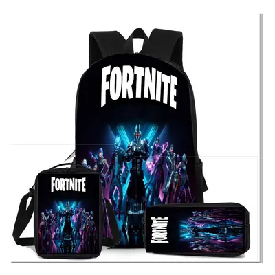 (3) Fortnite Game School Bag Backpack Lunch Bag Pencil Case 3PCS XMAS GIFT