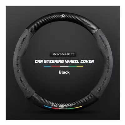 Auto Steering Wheel Cover Turn Fur Non-Slip For Mercede Benz Steering