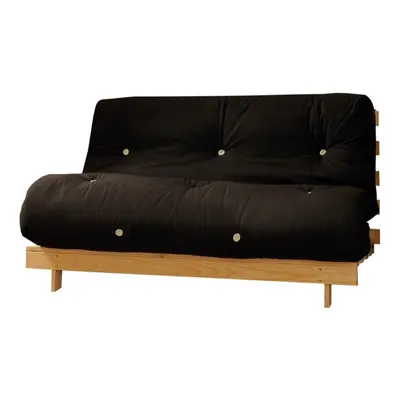 (Black, Small Double) Comfy Living Albury Futon Sofa Bed