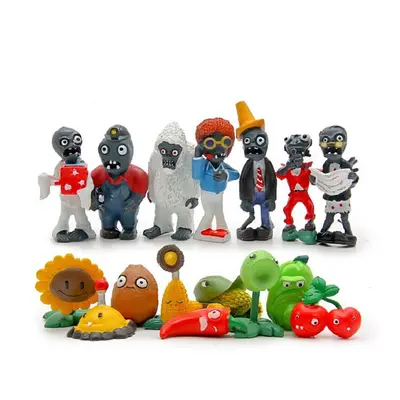 16ps/set New Plants vs. Zombies Toys Anime Action figures pvz PVC Kids Gift