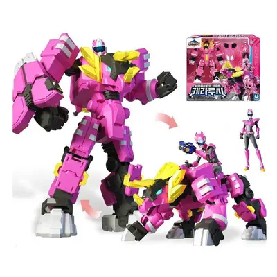 (Lucy) Mini Force Toy Anime Super Dinosaur Power Machine Transformation Robot Model Set