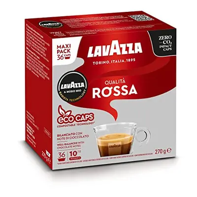 Lavazza, A Modo Mio Qualit? Rossa, Coffee Capsules, Arabica and Robusta, Full and Sustained Tast