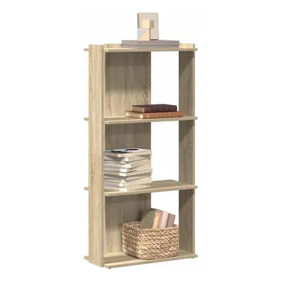 vidaXL Bookcase 3-Tier Sonoma Oak 60x30x120 cm Engineered Wood