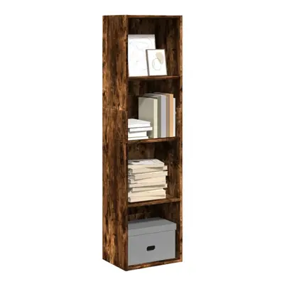 vidaXL Bookcase Storage Rack Cabinet Bookshelf Smoked Oak Engineered Wood