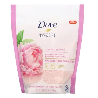 Dove, Nourishing Secrets, Nourishing Bath Salts, Peony and Rose Scent