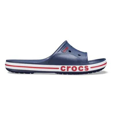 Crocs Unisex Bayaband Slides | Slide Sandals Navy/Red Punch Men/9