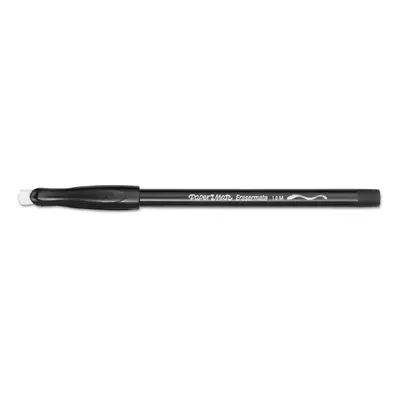 Eraser Mate Ballpoint Stick Erasable Pen Black Ink Medium Dozen