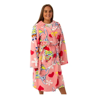 (L, Pink) SpongeBob SquarePants Womens/Ladies Hooded Robe