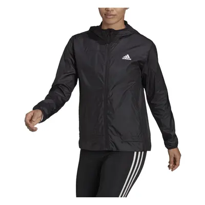 adidas Women's Logo Running Windbreaker Black/White Small