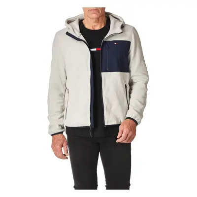 Tommy Hilfiger Men's Hooded Performance Fleece Jacket Navy/Ice Mixed