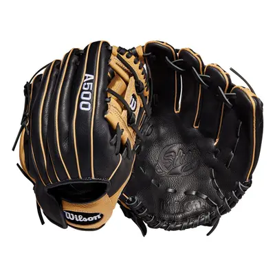 Wilson A500 Siren 11.5"" Fastpitch Infield Glove - Right Hand Throw Black/Blonde/White