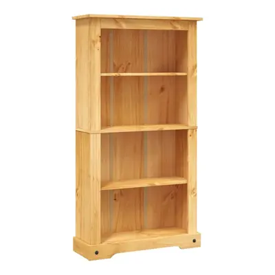 vidaXL 4-Tier Bookcase Mexican Pine Corona Range Display Shelf Storage Cabinet