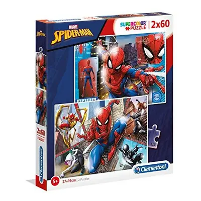 Clementoni Spiderman 21608-Spiderman-2 x Pieces Puzzle, Multi-Coloured