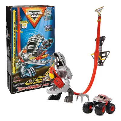 Monster Jam ThunderROARus Drop Playset with Exclusive Monster Truck, Over Feet Tall, Lights & So