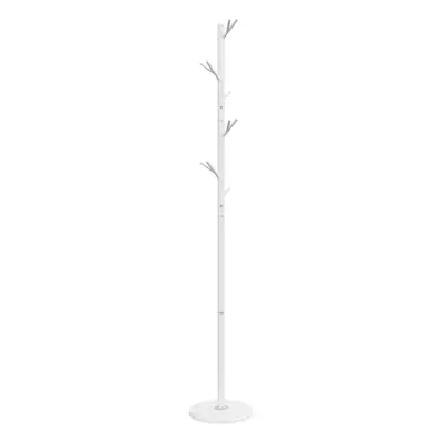 vidaXL Coat Stand Coat Rack Clothes Stand Coat Hanger White Powder-coated Iron