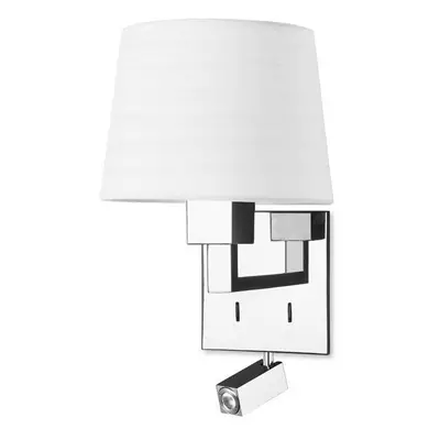 Leds-C4 Bali - LED Light Indoor Wall Light Chrome with Reading Lamp, E27