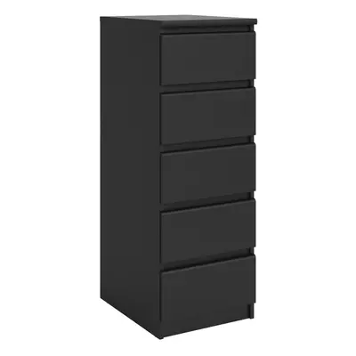 Narrow Chest of Drawers in Black Matt