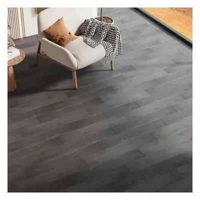 20Pcs 2.7ã¡ Grey Wood Grain Thickened PVC Flooring Tiles