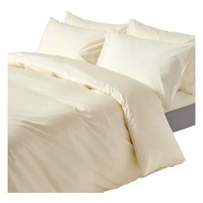 (Double, Cream) Duvet Cover with Pillowcase Thread count