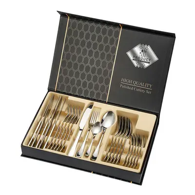 (Respecting pieces of gift boxes) Stainless Steel Tableware -Piece Set Of Classic Tableware Four