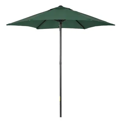 Outsunny 2m Parasol Patio Umbrella, Outdoor Sun Shade with Ribs Green