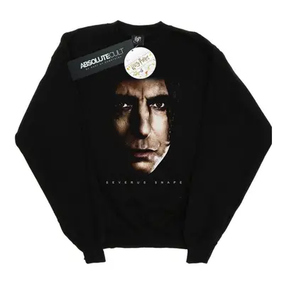 (L, Black) Harry Potter Mens Severus Snape Portrait Sweatshirt