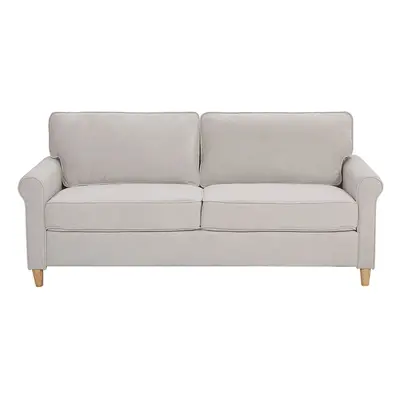 3 Seater Velvet Sofa Beige RONNEBY