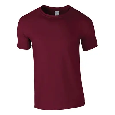 Gildan Mens Soft Style Ringspun T Shirt (4XL) (Maroon)