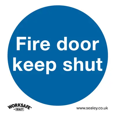 10x FIRE DOOR KEEP SHUT Health & Safety Sign Rigid Plastic x 80mm Warning