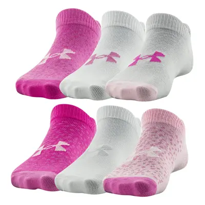 Under Armour Kids Standard Essential Lightweight No Show Socks 6Pairs Pink Sugar Assorted Medium