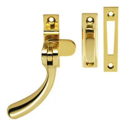 Bulb Ended Casement Window Fastener 98mm Handle 45mm Centres Polished Brass