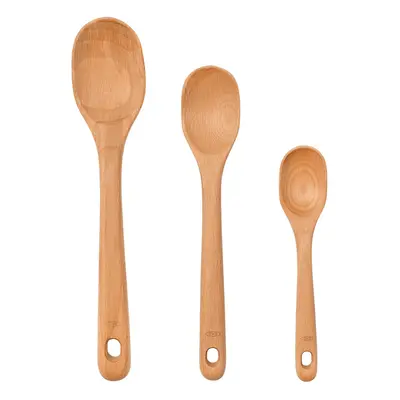 OXO Good Grips 3-Piece Wooden Spoon Set Brown