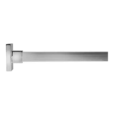 AD116441 Square Section Shower Curtain Rod With Rings Maximum Length 2500mm Chrome