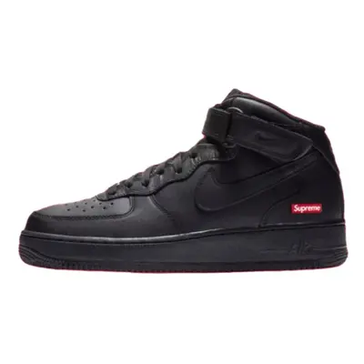 (UK4.5/EUR37.5/23.5CM) Nike Air Force Mid Supreme Black Men's Women Shoes Trainers