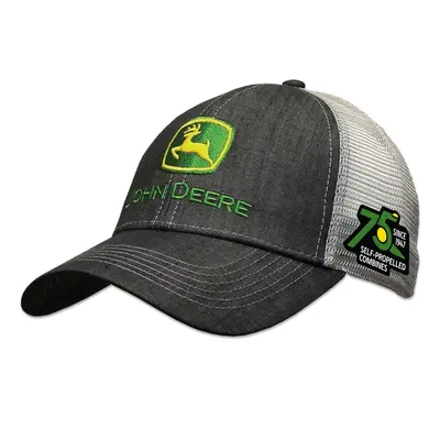 John Deere 75th Anniversary Combine Mesh Back Hat One Size Charcoal