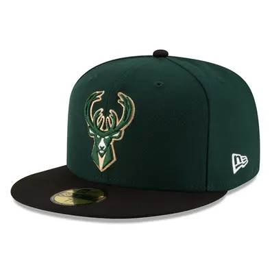 NBA Milwaukee Bucks Men's 2-Tone 59FIFTY Fitted Cap Dark Green 1