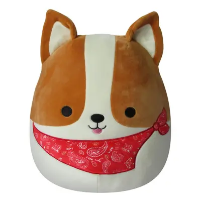 Squishmallows Original 12-Inch Reginald Corgi with Red Bandana - Medium-Sized Ultrasoft Official