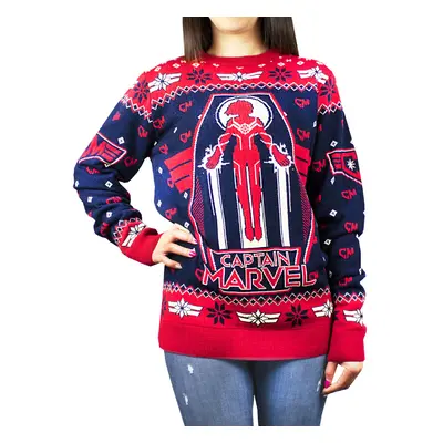 (X-Large) Marvel Christmas Jumper (Womens Black)