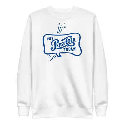 (L, White) Pepsi Unisex Adult Cola Diner Sweatshirt