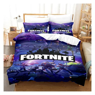 (King(220*240 cm), 23) Fortnite Bedding Single Double Cartoon Quilt Cover Kids Quilt Cover