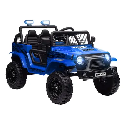 AIYAPLAY Kids Ride On Car, 12V Electric Truck w/ Suspension, Blue